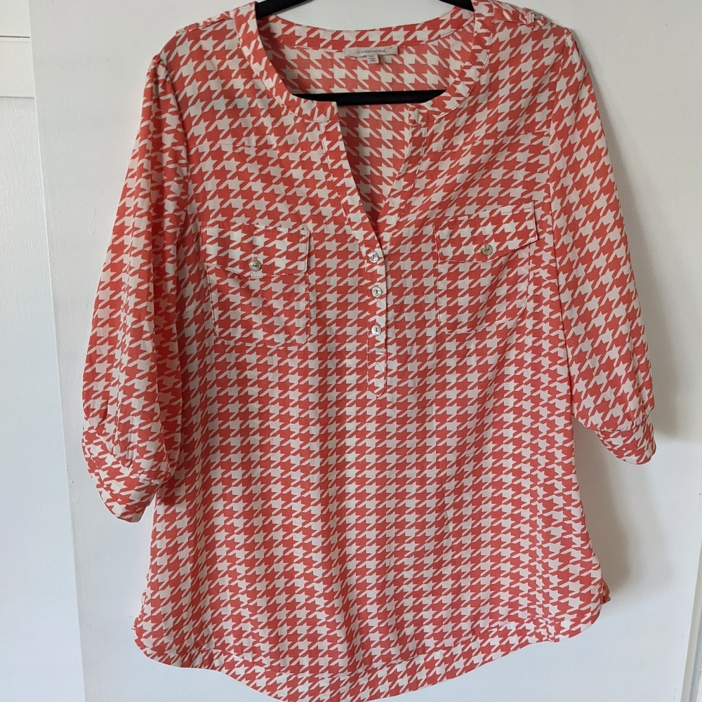 Houndstooth Blouse